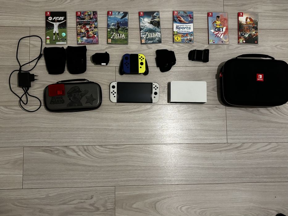 Nintendo switch oled ULTRA ZESTAW Z GRAMI