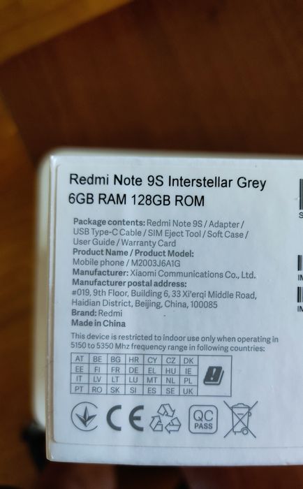 Xiaomi Redmi Note 9S 6GB - 128GB