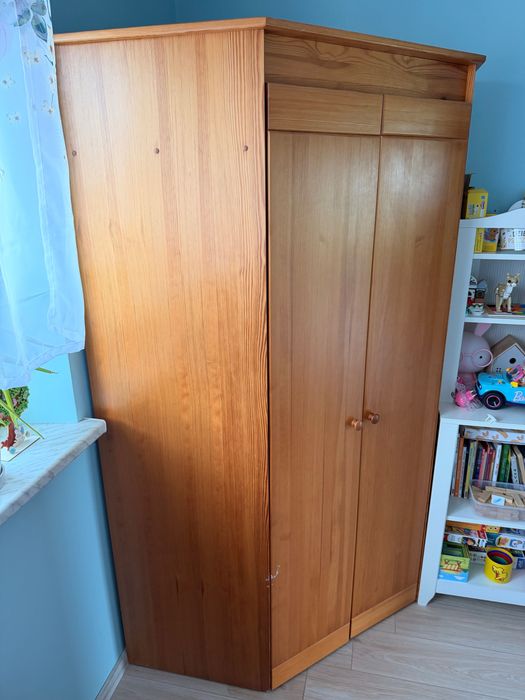 Szafa narożna lite drewno 90x110