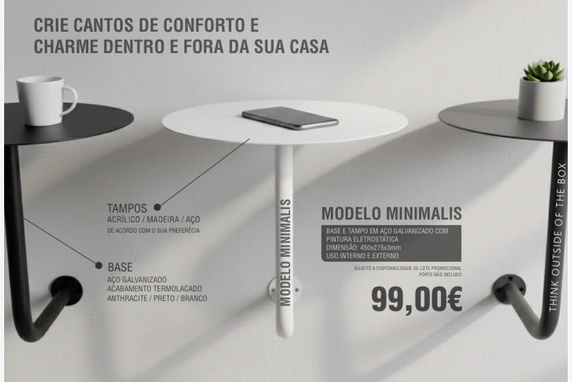 Mesinha para área externa ou interna