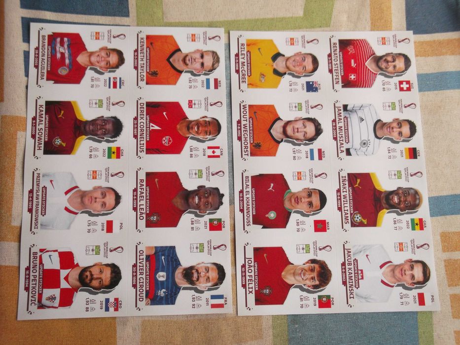 cromos do Qatar  atualizações e Extras