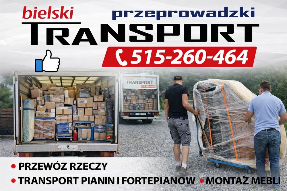 Transport, Przeprowadzki, Usługi Transportowe, montaż Mebli