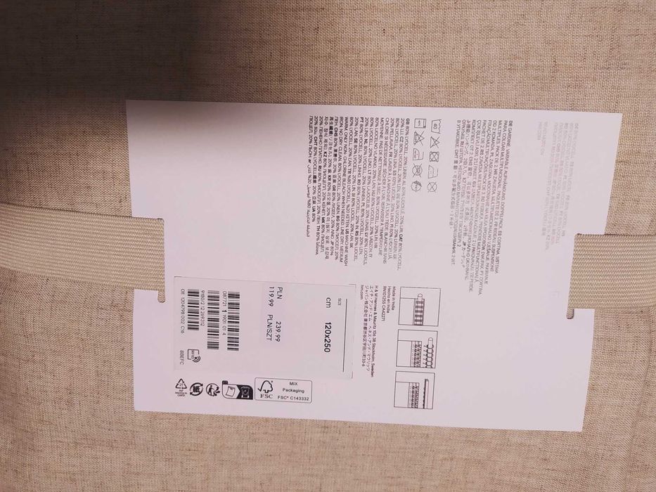 zaslony h&m len 140x250 nowe