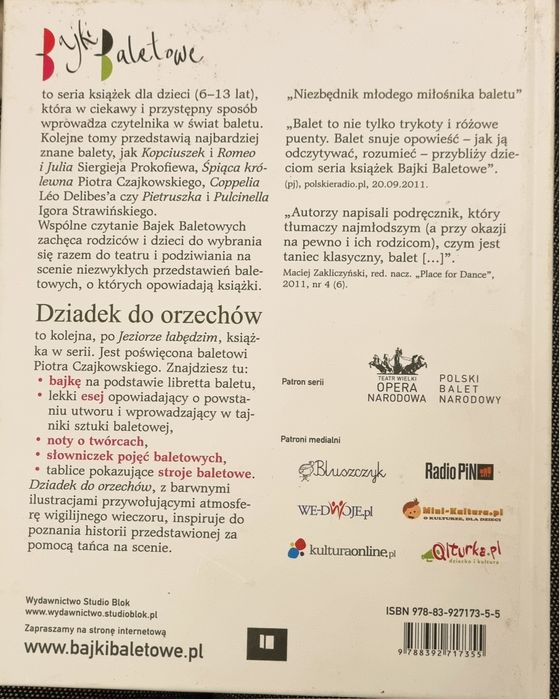 Jezioro Łabędzie i Dziadek do orzech z autografem Ewy Głowackiej
