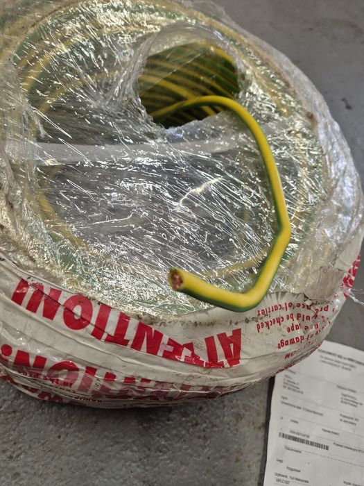 Przewód instalacyjny LGY 16 żółto-zielony 100m