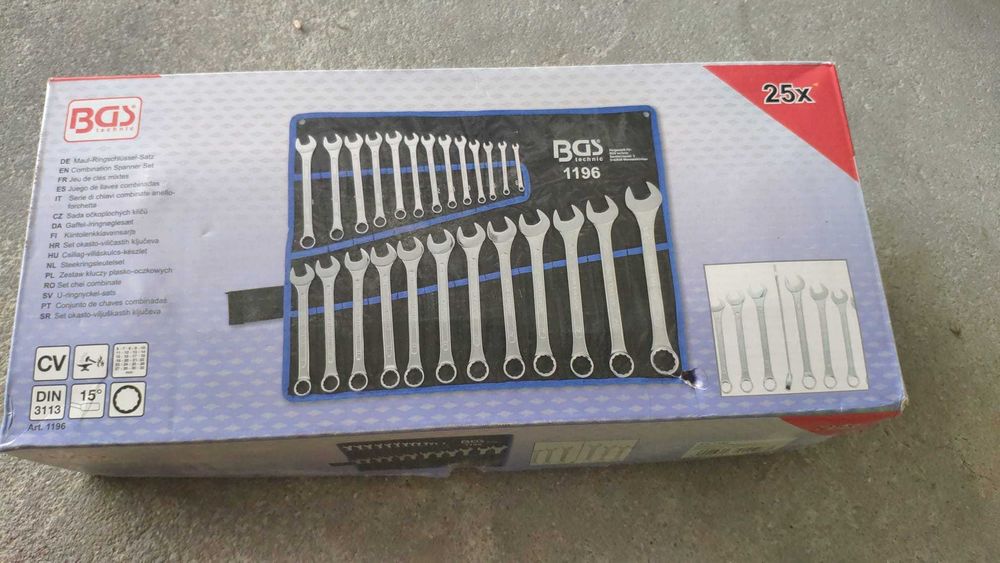 Conjunto 25 chaves BGS Techic boca e anel luneta SW 6 - 32mm