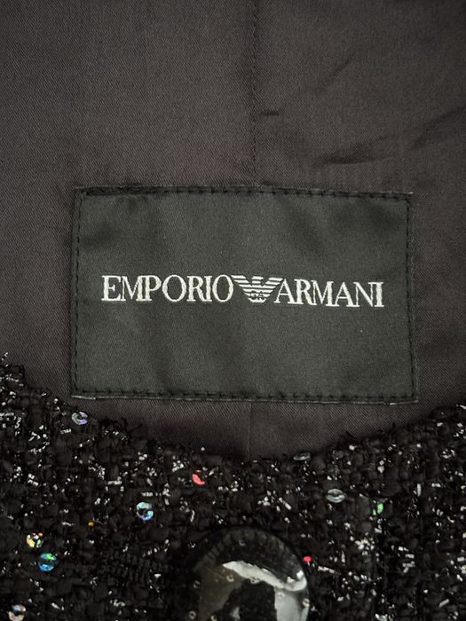 Піджак Emporio Armani Sequin Bouclé Tweed Jacket Original (штани брюка плаття шаль шарф хустка жакет)