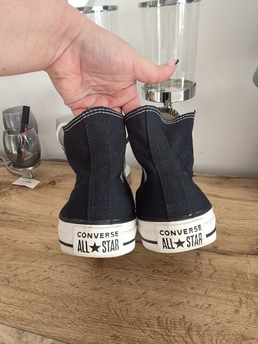 Trampki all star converse 45 czarne za kostkę