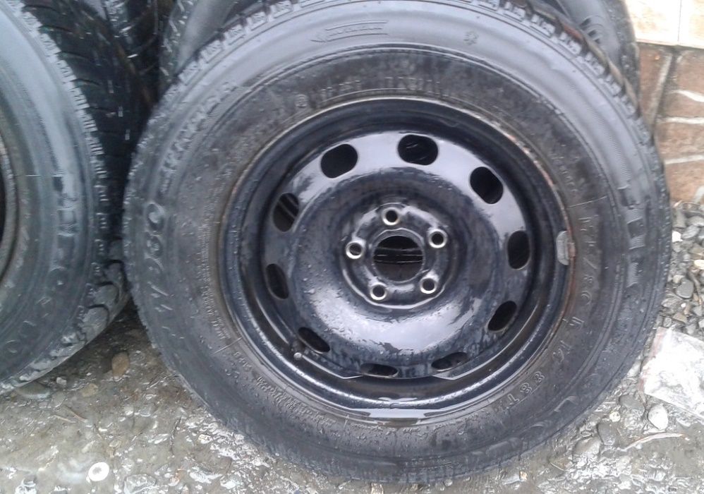 4 Felgi Stalowe 14 Cali Koła M+S VW Golf 4 IV Polo Seat Ibiza Cordoba