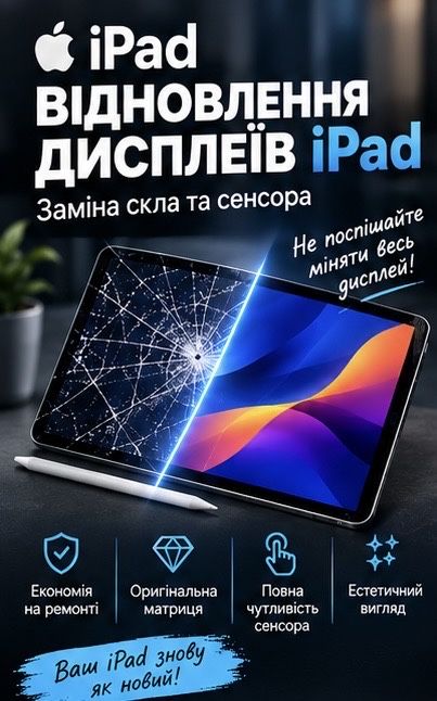 Ремонт / Відновлення дислеїв iPad