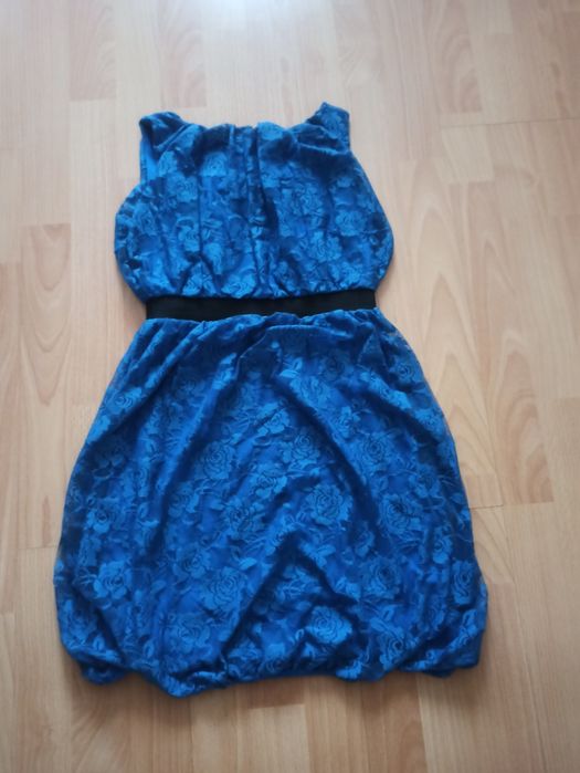 Sukienka granatowa koronkowa