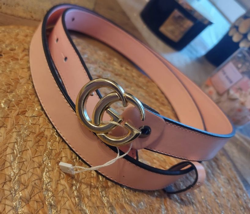 Pasek Gucci pudrowy róż