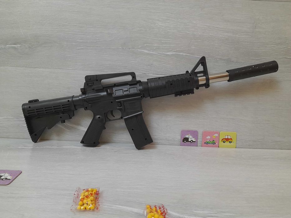 Автомат на пульках, 60см, Арт 777, М-16, винтовка, детский