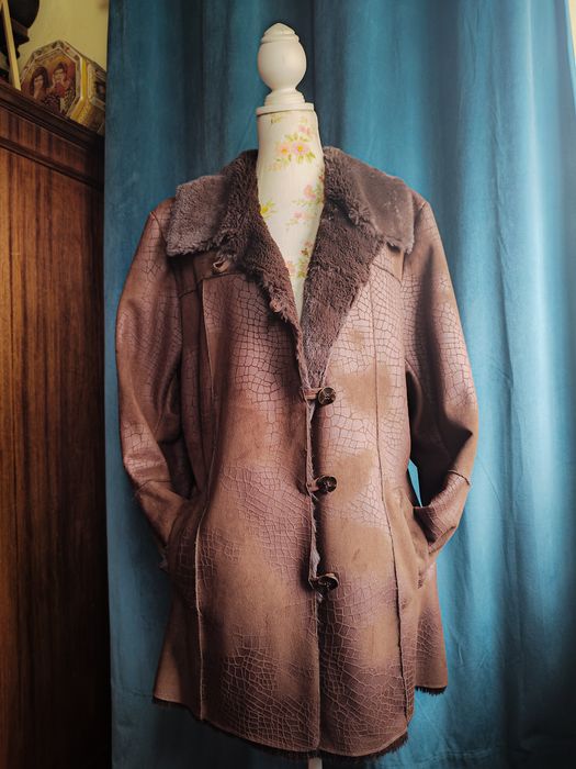 Casaco de imitação de pele