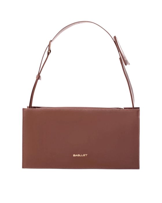 Сумка BAGLLET 126 шкіряна коричнева тоскана №4843  BAGLLET