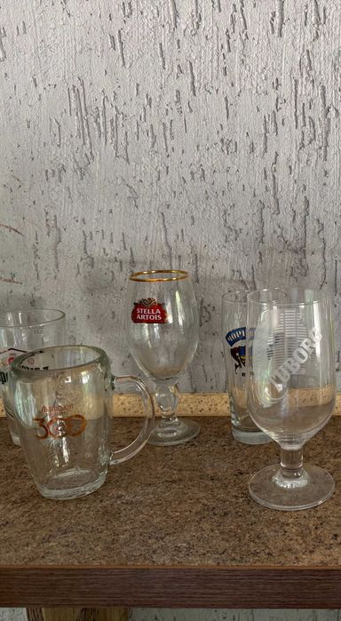 Продам бокали для пива емкостью 05, 033 куб. См. Новые разние.