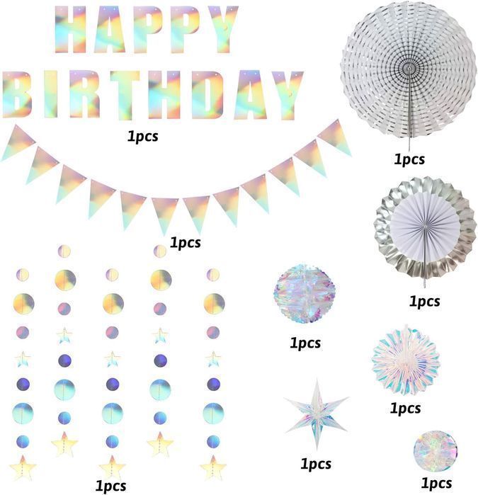 Girlanda Urodzinowa Happy Birthday Zestaw