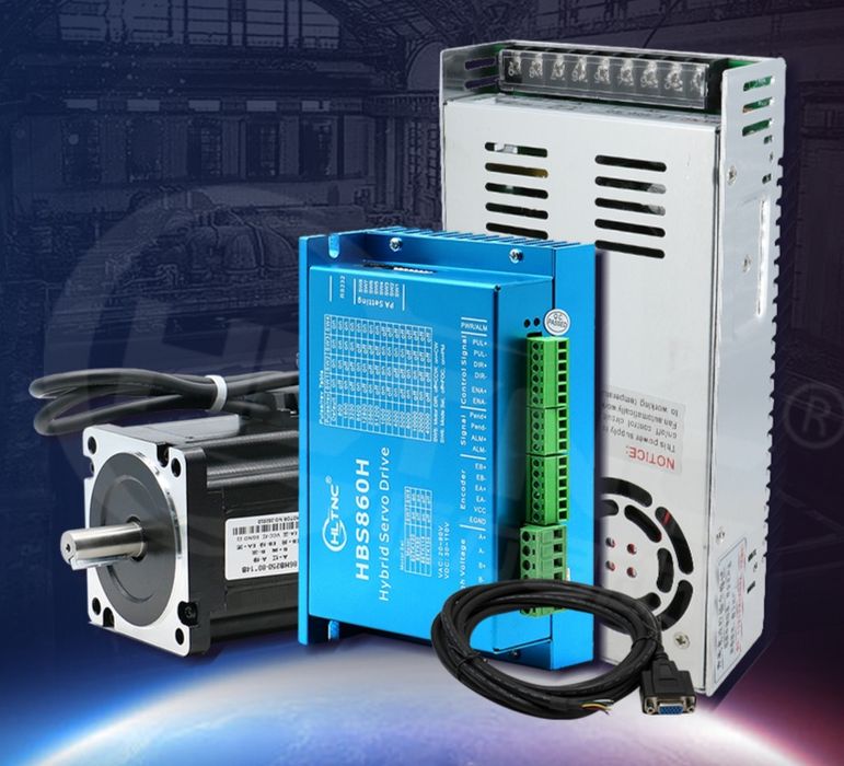 Гібридний кроковий двигун Nema 34 з драйвером HBS86S