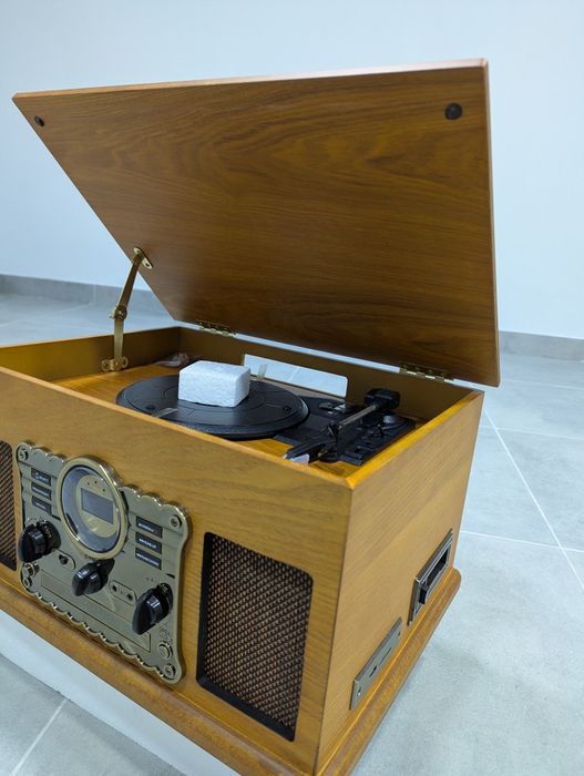Вініловий Ретро музичний центр 7-в-1 у дерев’яному корпусі