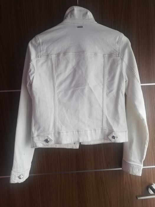 Kurtka jeansowa ecru, rozmiar 38