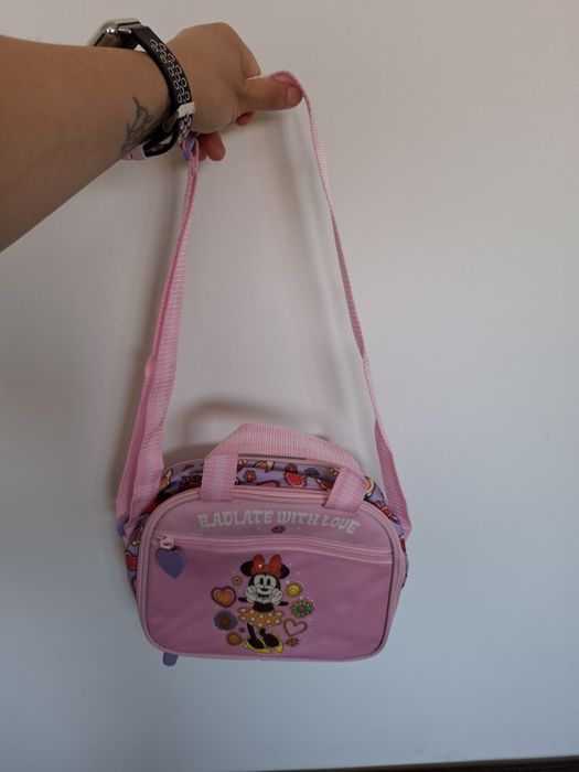 Mochila escolar+Lancheira e OFERTA de estojo duplo Minnie Mouse