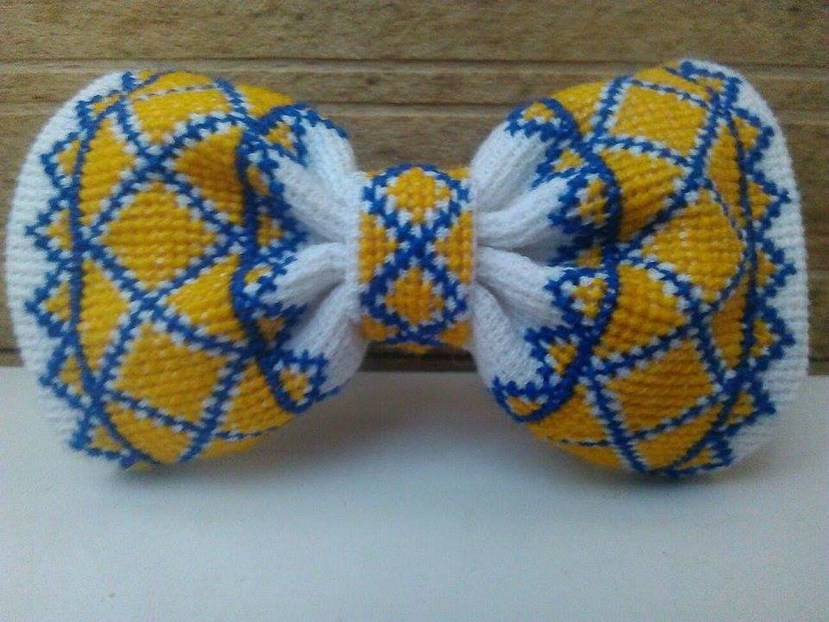 Метелик краватка бабочка, галстук крестиком, хрестиком ручної роботи