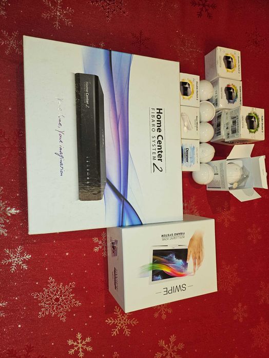 Fibaro 2 centralka + ramka Swipe, czujniki ruchu i moduły do puszki