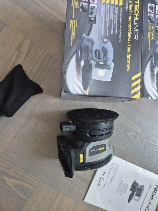 Szlifierka mimośrodowa 20V Techliner TP-SDRS20 ładowarka I bateria 2Ah