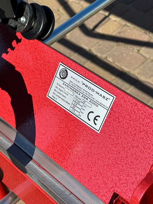 gientarka ręczna do blachy 2140/0.8 giętarka zaginarka PRODMASZ