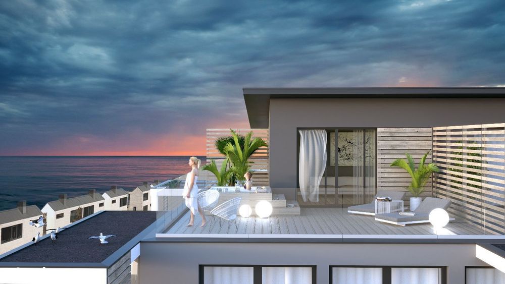 Penthouse z widokiem na morze z prywatnym tarasem