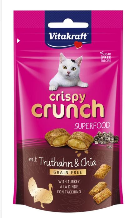 Vitakraft CRISPY CRUNCH indyk/chia 60g d/kota