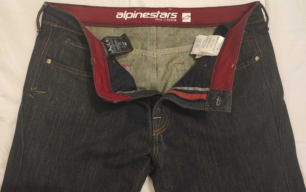 Calças de mota ALPINESTARS Victory Denim Rinse Blue - Tamanho: US36