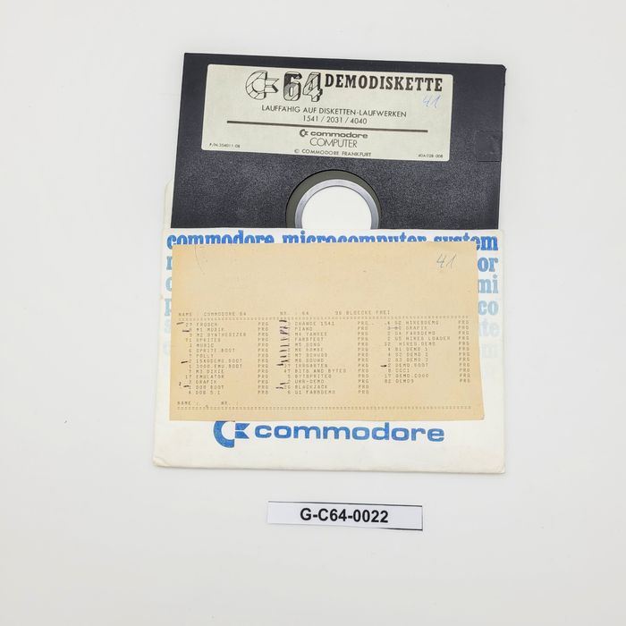 C64 Demodiskette + Spis programów (C64)
