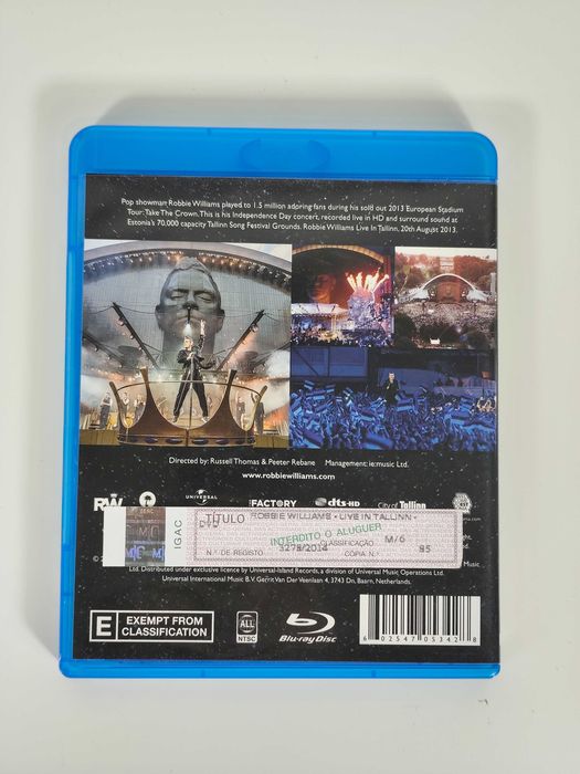 Robbie Williams: Live in Tallinn Blu-ray