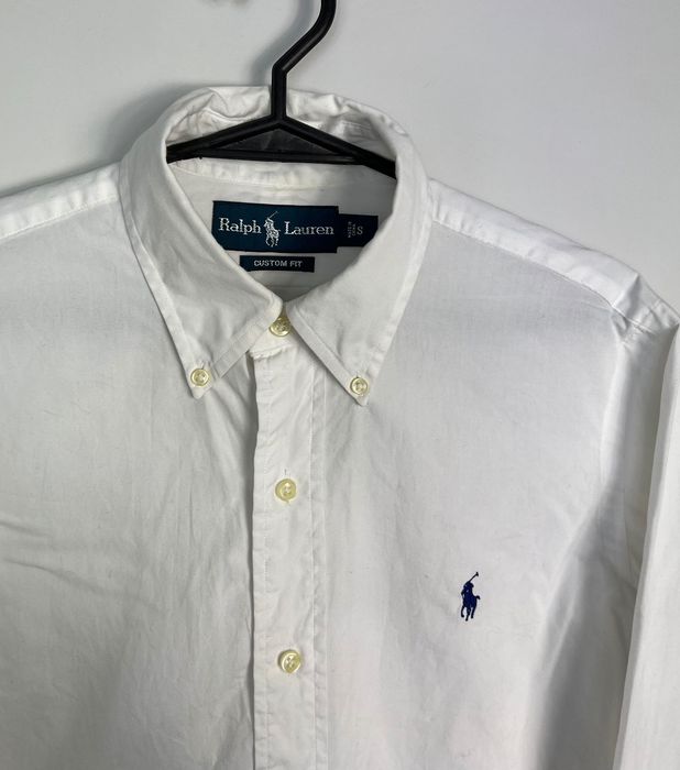 Biała Koszula Polo Ralph Lauren Small Logo Elegancka Custom Fit