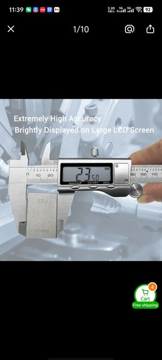 Novo Paquímetro Digital Eletrónico 150mm | Aço Inoxidável | C/ Estojo