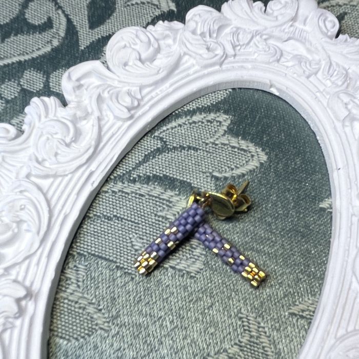 Kolczyki ze szklanych koralików