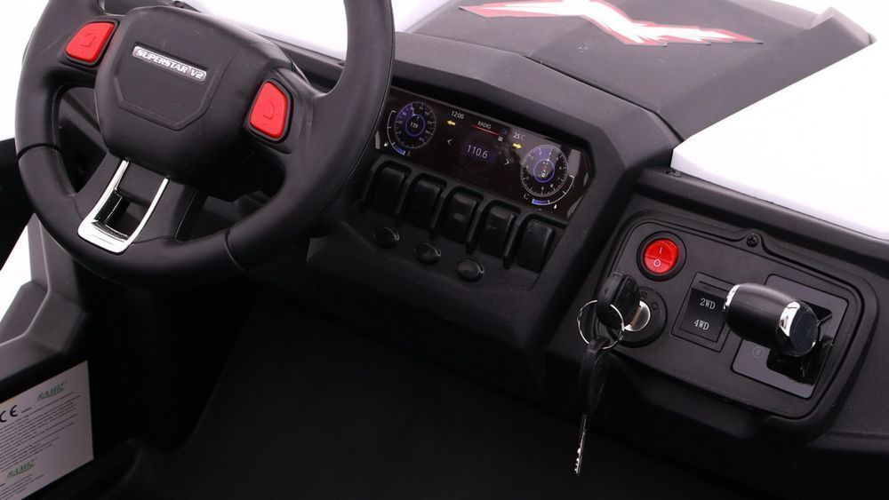 Buggy SuperStar 4x4 dla dzieci z pilotem - BIAŁY