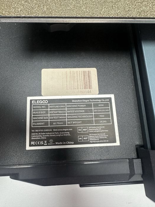 Impressora 3d Elegoo neptune 4 Max - Revisão/calibração necessária