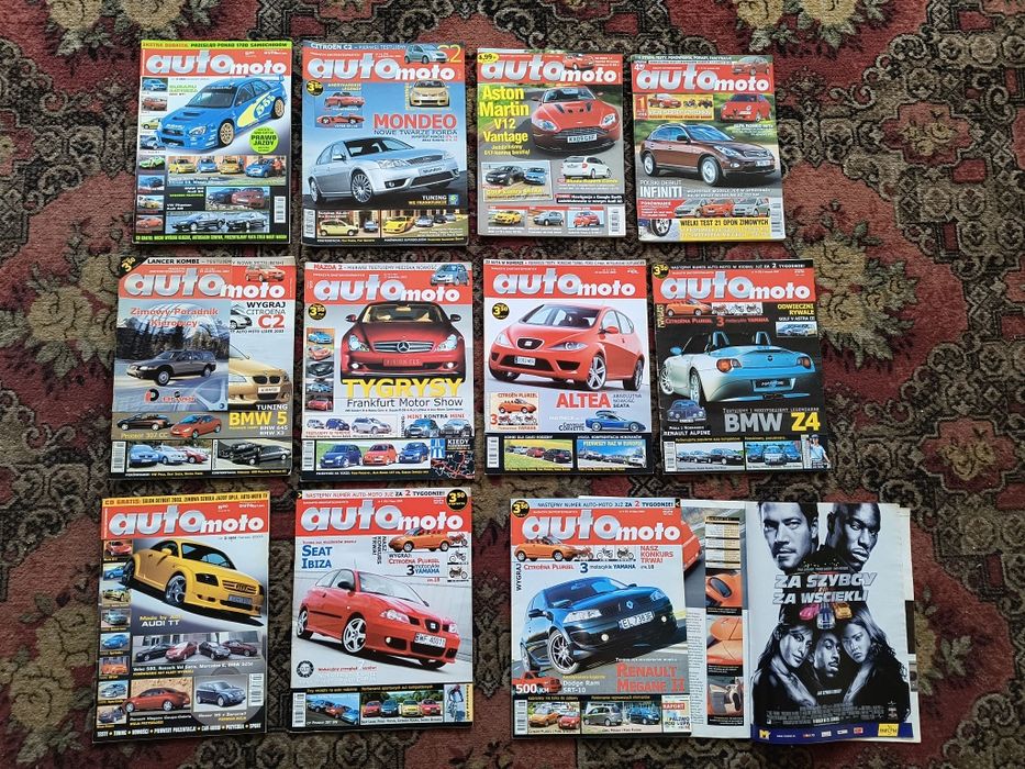 Czasopismo motoryzacyjne Auto Moto 2002, 2003, 2008, 2010