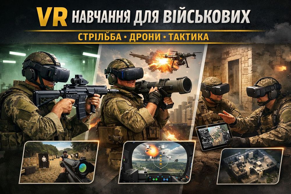 VR навчання для військових | Стрільба, дрони, тактика