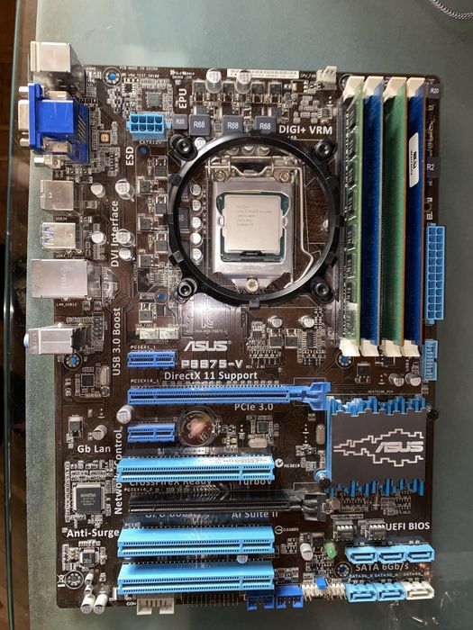 Комплект  Asus P8b75v, Xeon 1230v2 и 18гб оперативка