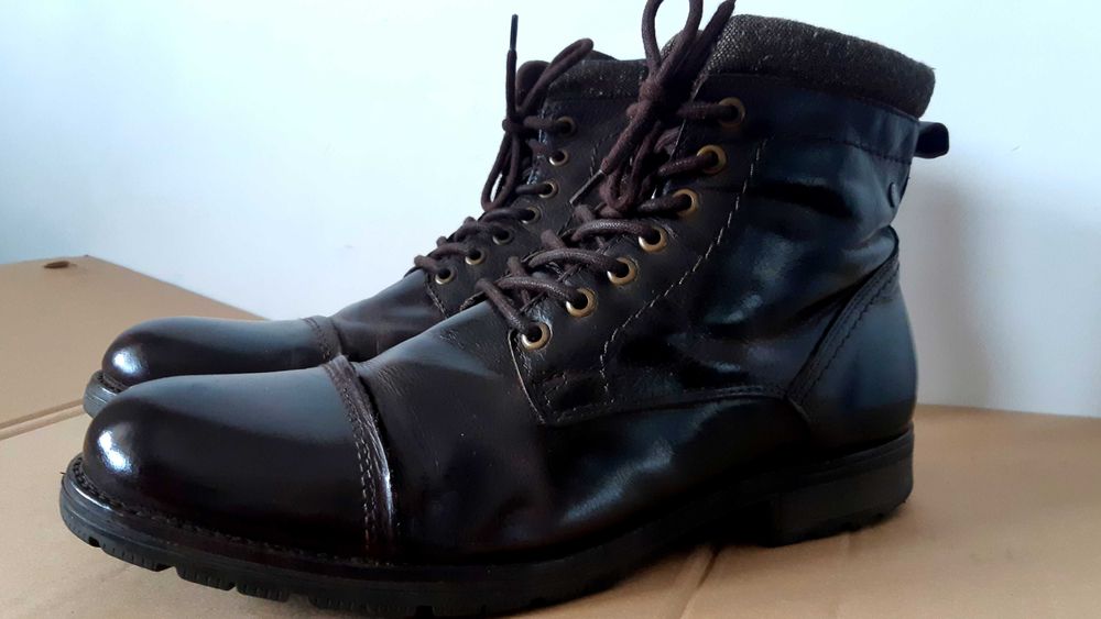 JACK JONES sztyblety oficerki jesień zima hand made PORTUGAL