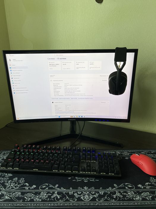Игровой ПК + монитор 144 Гц + клавиатура + мышь
