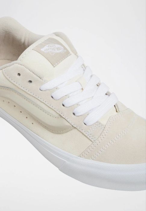 Vans em couro Bege