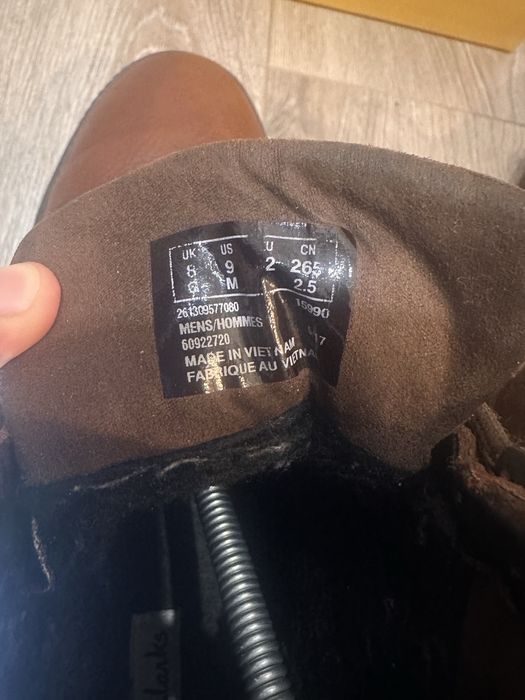 Ботинки Clarks Gortex Кожа Флис