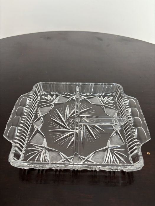 Kryształowy talerz do przekąsek