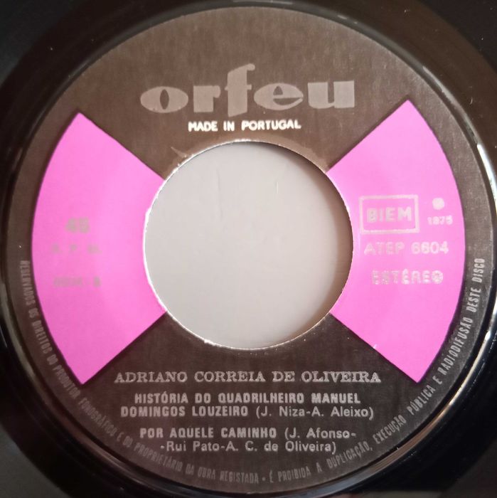 Adriano Correia de Oliveira - - - - - Para Rosália - - - - - EP