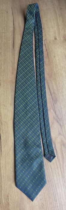 Krawat jedwabny Hugo Boss włoski silk 100% wzór