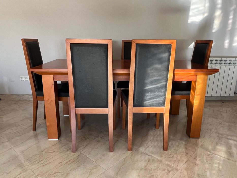 Mesa jantar + 4 cadeiras cerejeira